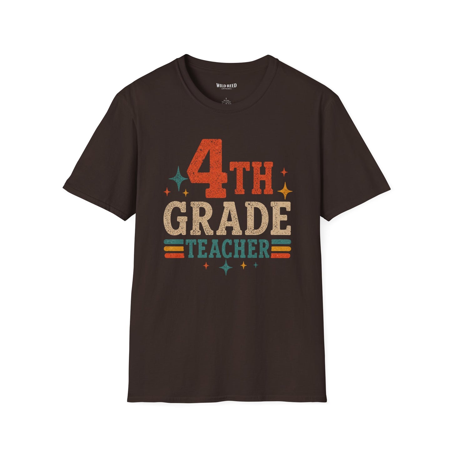 4th Grade Teacher Shirt | Back to School Teacher Tee | Retro Grade Level Graphic T-Shirt