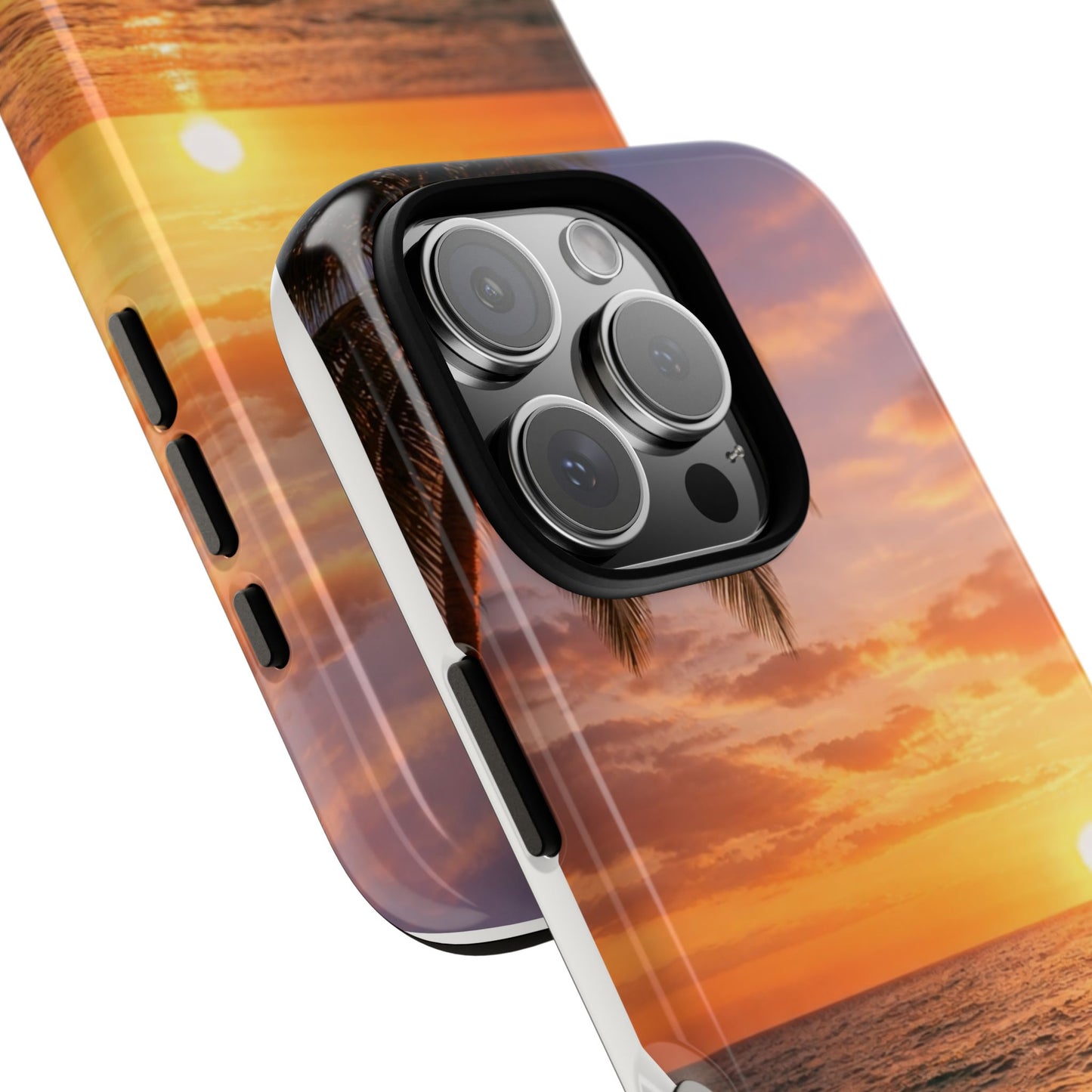 Golden Hour Beach Case — Tropical Palm Sunset Protective Case
