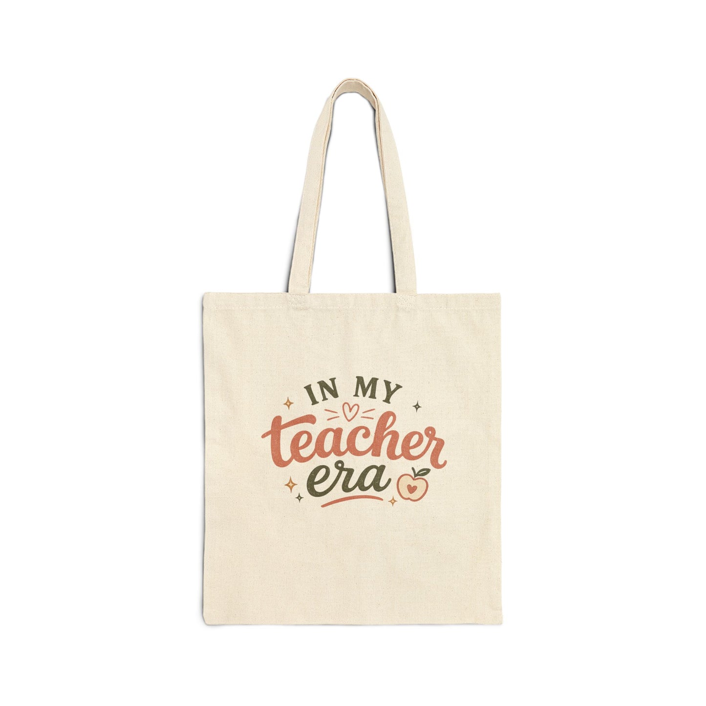 In My Teacher Era Canvas Tote Bag | Cute Teacher Tote for School, Classroom & Everyday Essentials