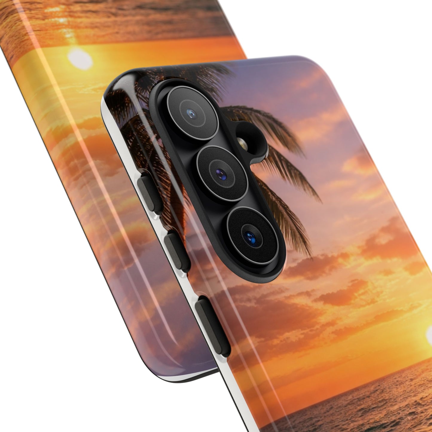 Golden Hour Beach Case — Tropical Palm Sunset Protective Case