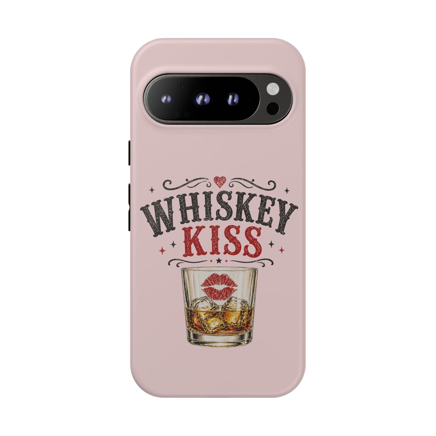 Whiskey Kiss Phone Case, Western Cowgirl Phone Case, Country Girl iPhone & Samsung Case, Cute Whiskey Lover Gift, Matte or Glossy