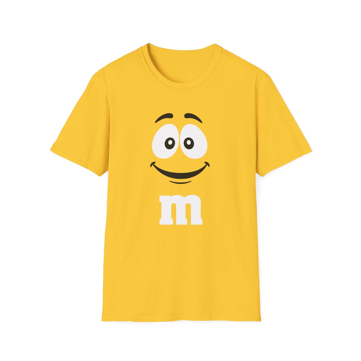 Yellow Candy Character Graphic Tee | Funny Yellow Candy Face Shirt | Retro Candy Lover T-Shirt