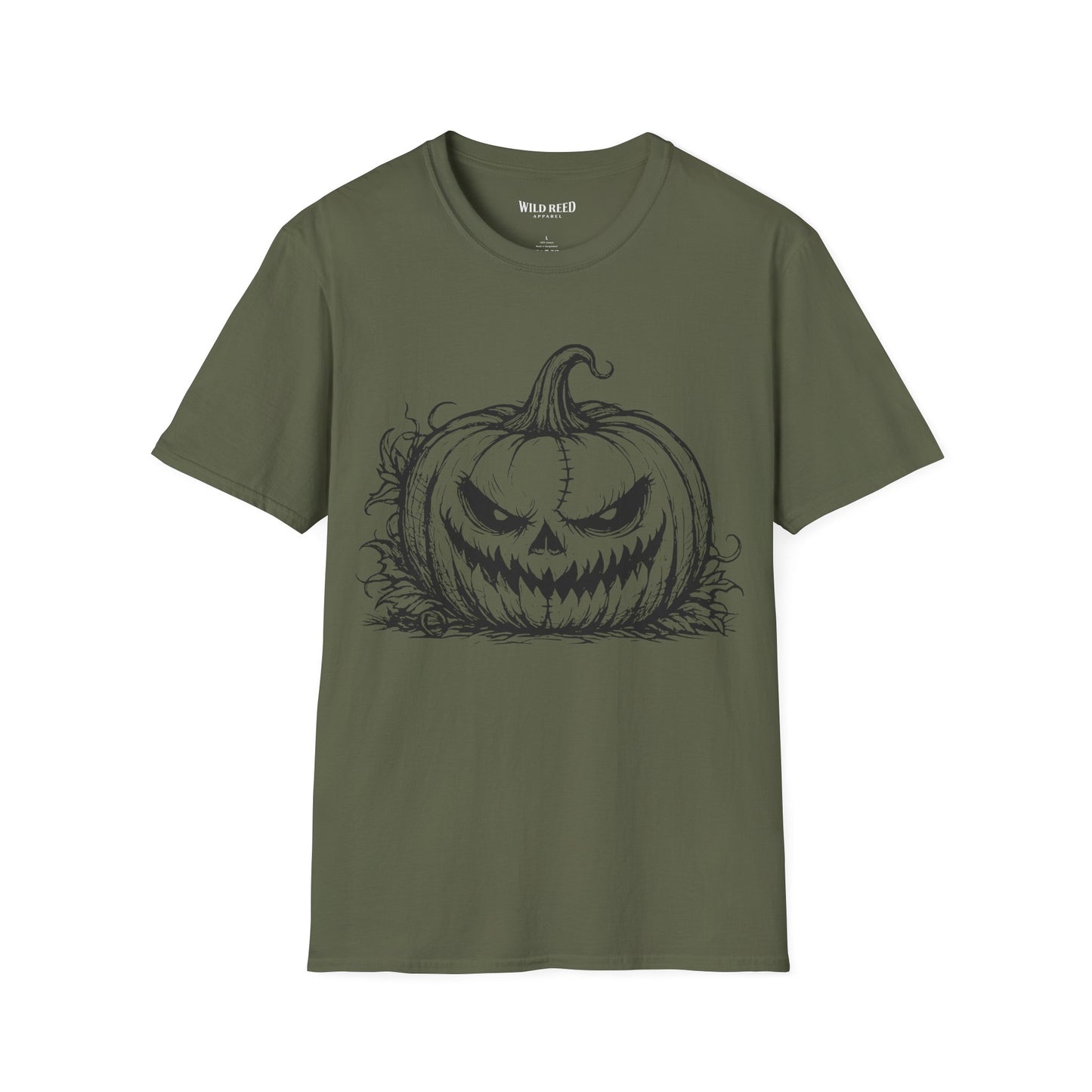 Vintage Sinister Jack O'Lantern Halloween Graphic T-Shirt | Spooky Pumpkin Tee