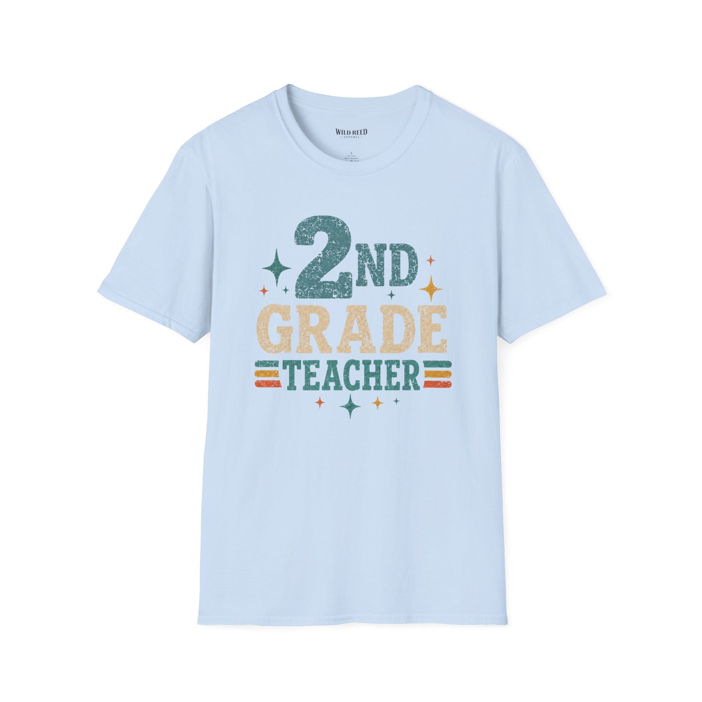 2nd Grade Teacher Shirt | Back to School Teacher Tee | Retro Grade Level Graphic T-Shirt