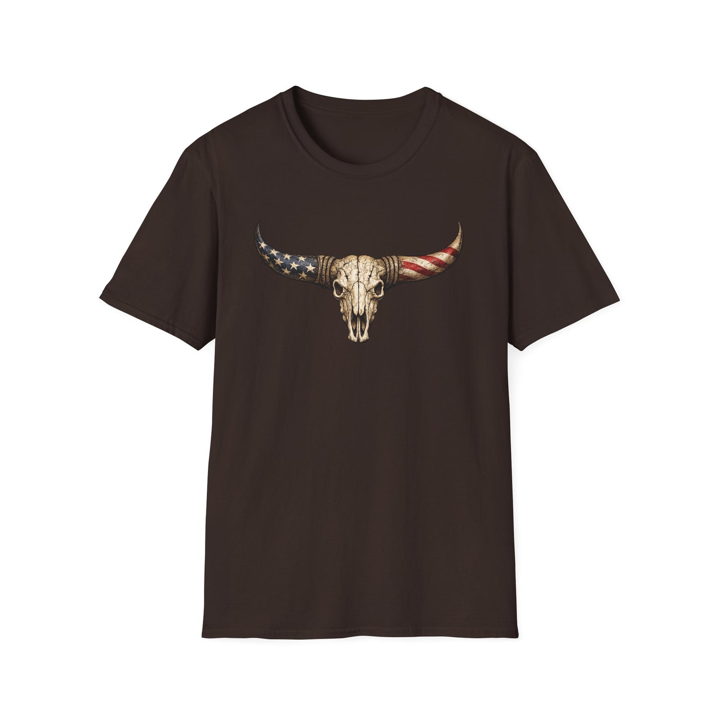 Patriotic Bull Skull Western Graphic Tee | Wild Reed Apparel