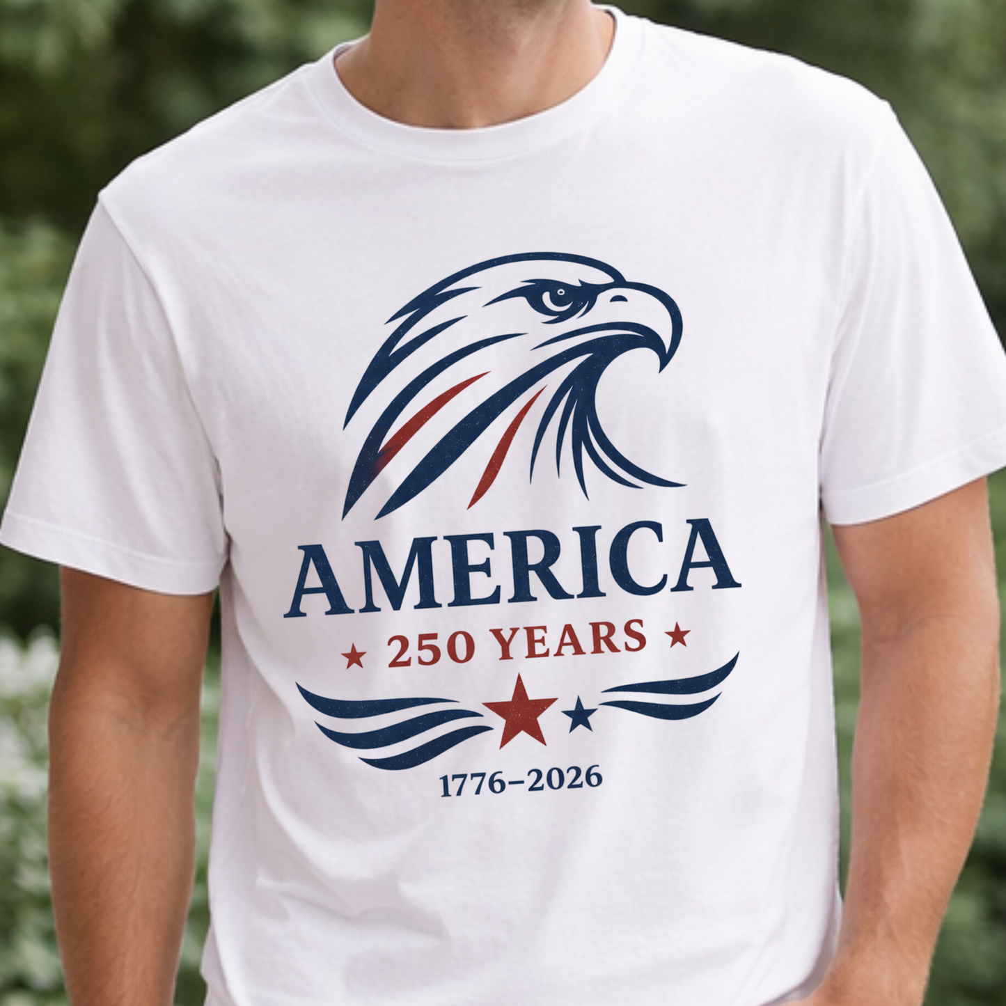 America 250 Years Eagle Graphic Tee • 1776–2026 Patriotic Shirt • Vintage USA Independence T-Shirt • Wild Reed Apparel