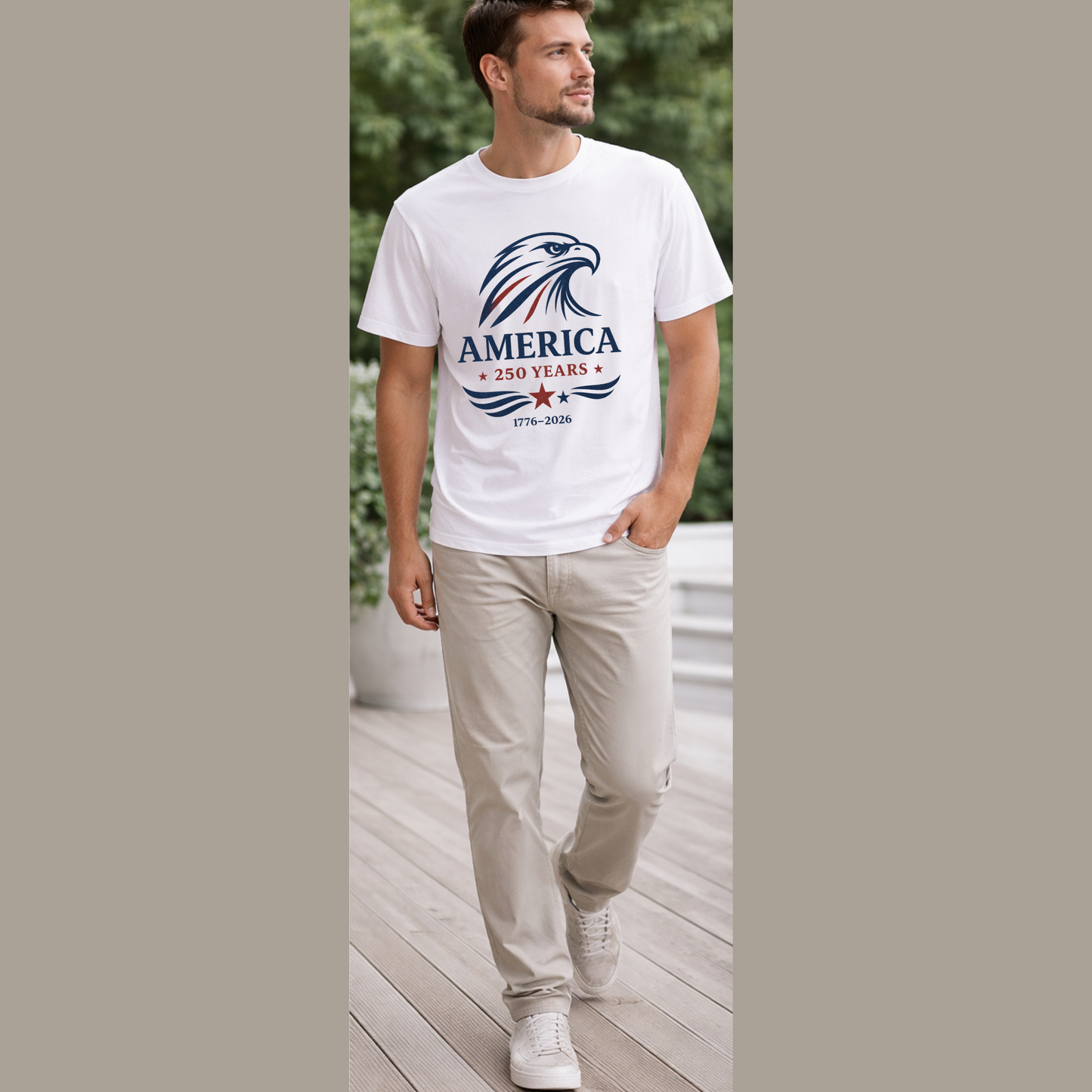 America 250 Years Eagle Graphic Tee • 1776–2026 Patriotic Shirt • Vintage USA Independence T-Shirt • Wild Reed Apparel