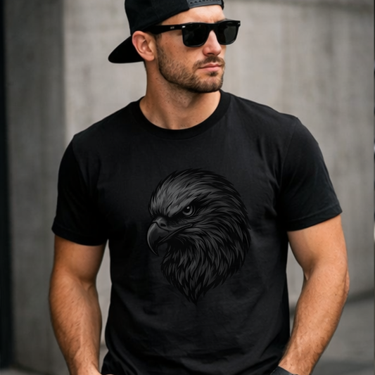 Black on Black Eagle Shirt • Stealth Collection • Wild Reed Apparel