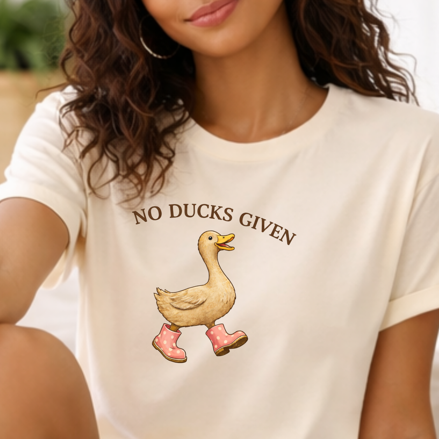 close up duck graphic no ducks given shirt detail