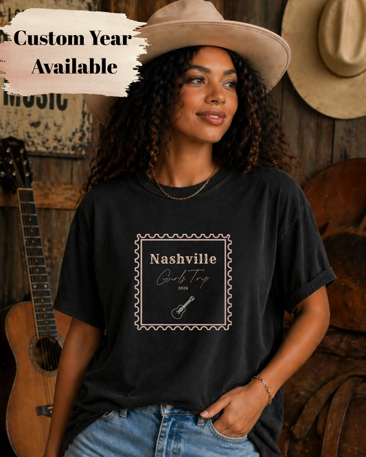 Personalized Nashville Girls Trip Shirt, Custom Year Nashville Tee, Matching Bachelorette Weekend Shirt