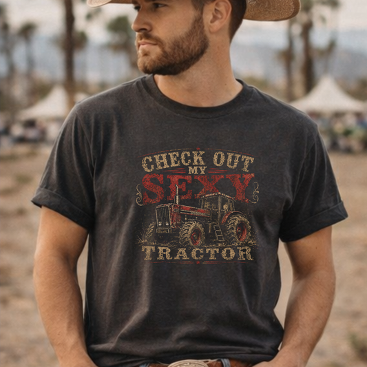 Western tractor t-shirt casual country outfit