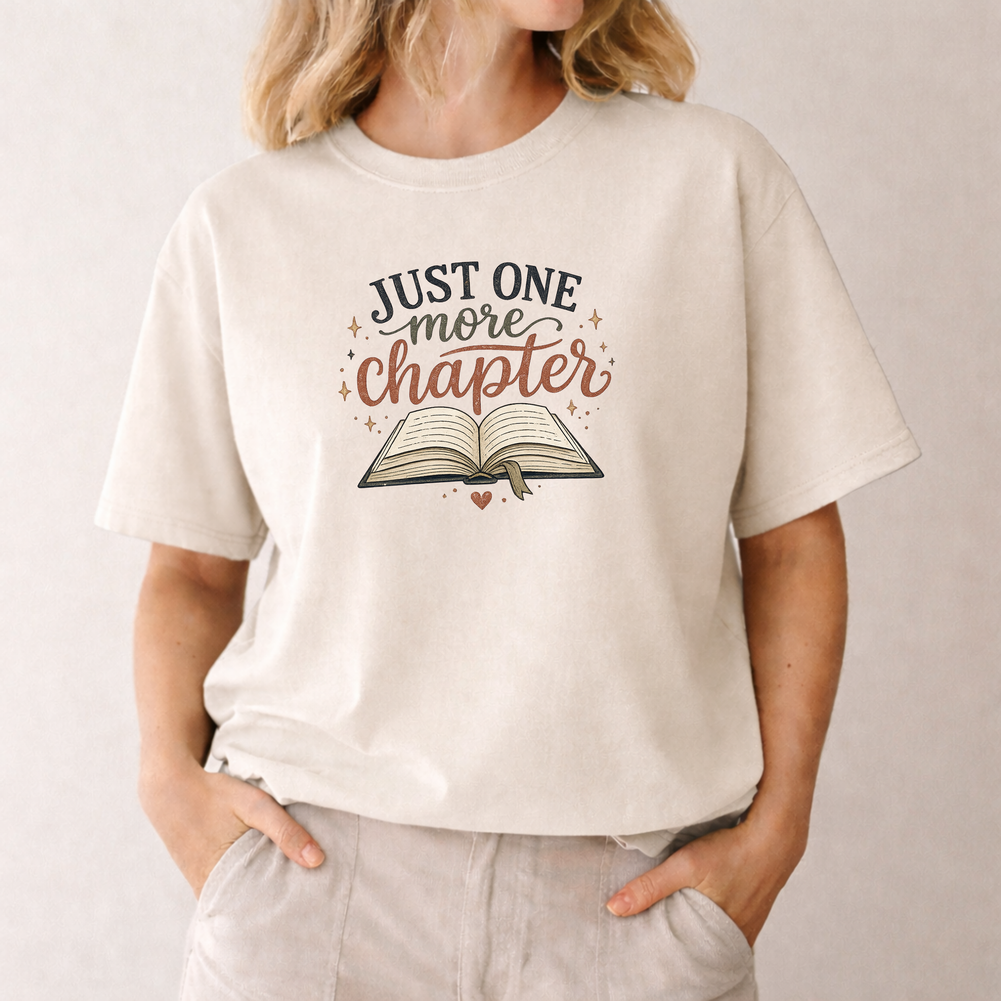 Reader graphic t-shirt styled casual outfit cozy reading