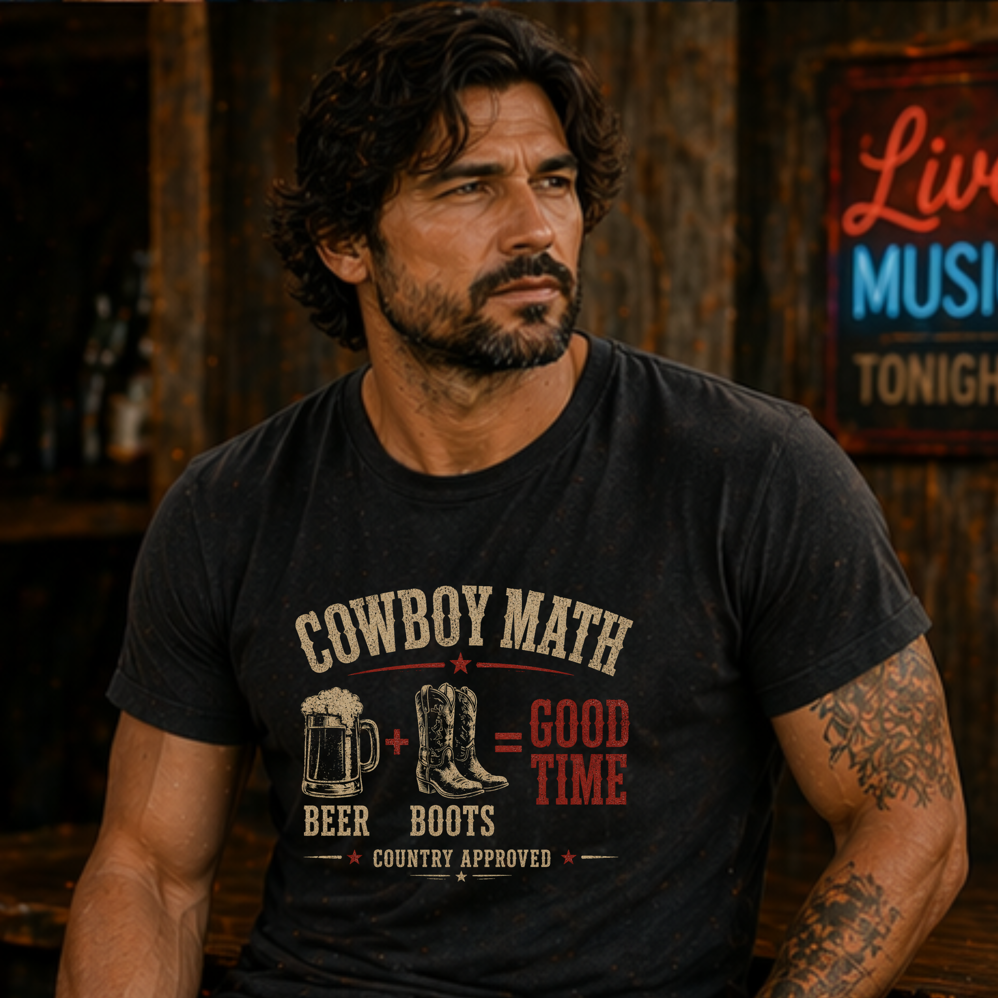Funny cowboy shirt with math design western style
