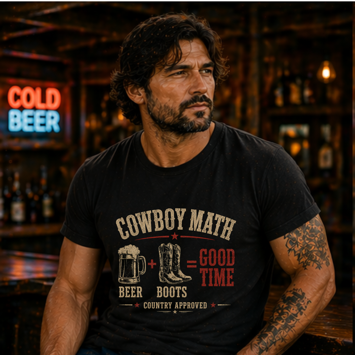 Cowboy math shirt funny western graphic tee design
