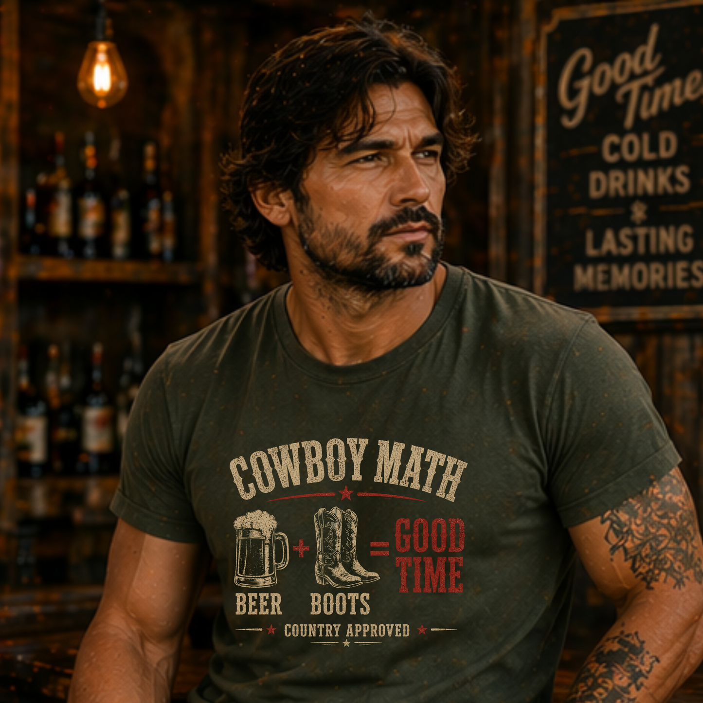 Cowboy Math Shirt – Funny Western Graphic Tee, Country Humor Shirt, Rodeo Style Tee, Unisex Western Apparel