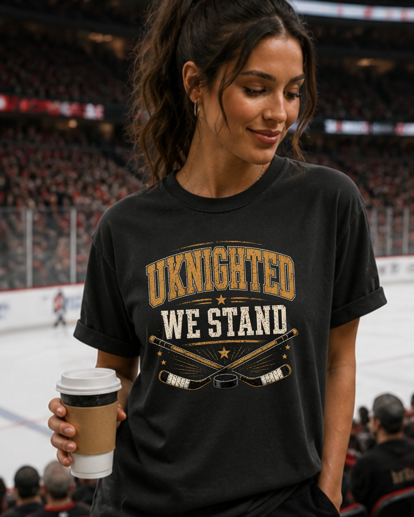 Funny hockey fan shirt casual outfit with jeans