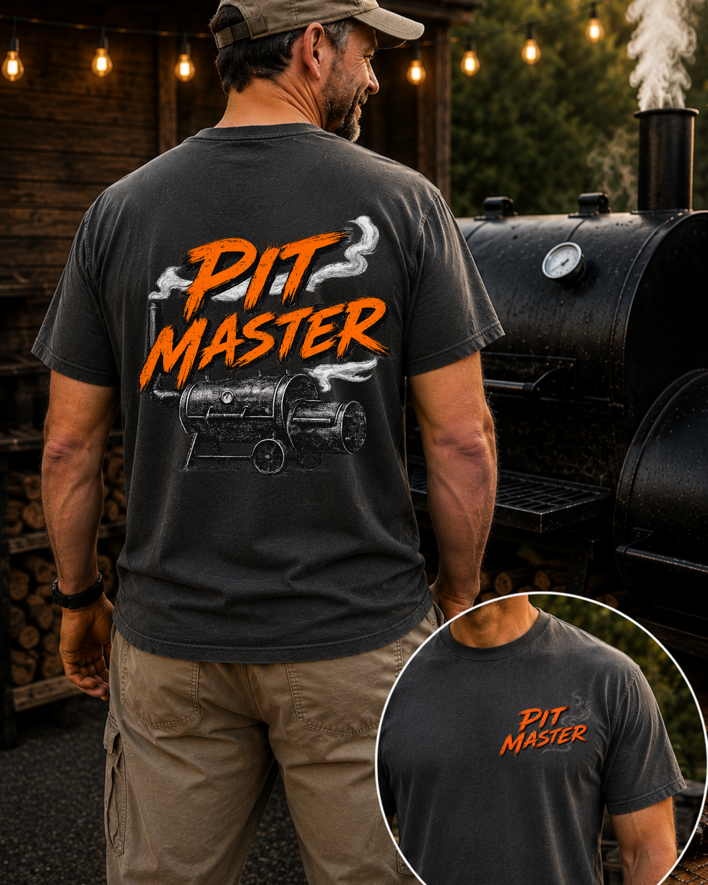 Pit Master BBQ Graphic Tee | Smoker Shirt | Backyard BBQ T-Shirt