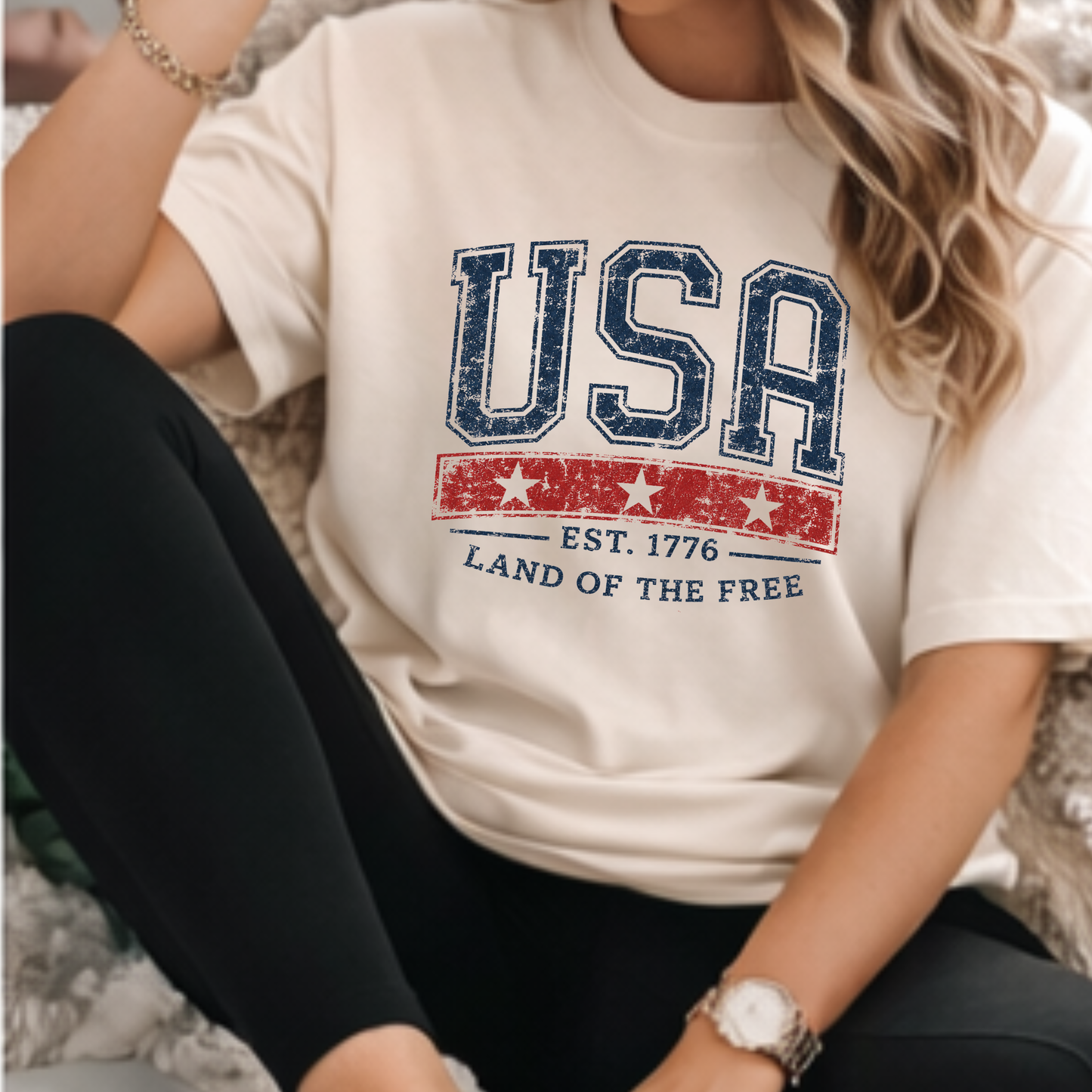 USA Est. 1776 Patriotic Graphic Tee | Vintage Americana Shirt