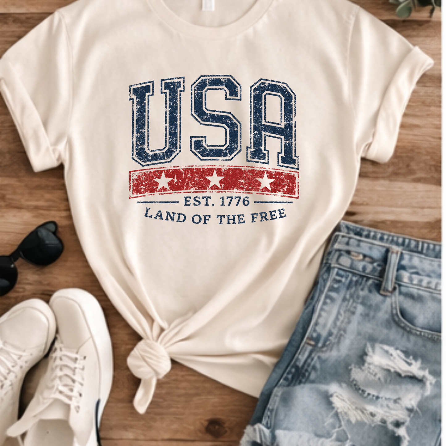 USA Est. 1776 Patriotic Graphic Tee | Vintage Americana Shirt