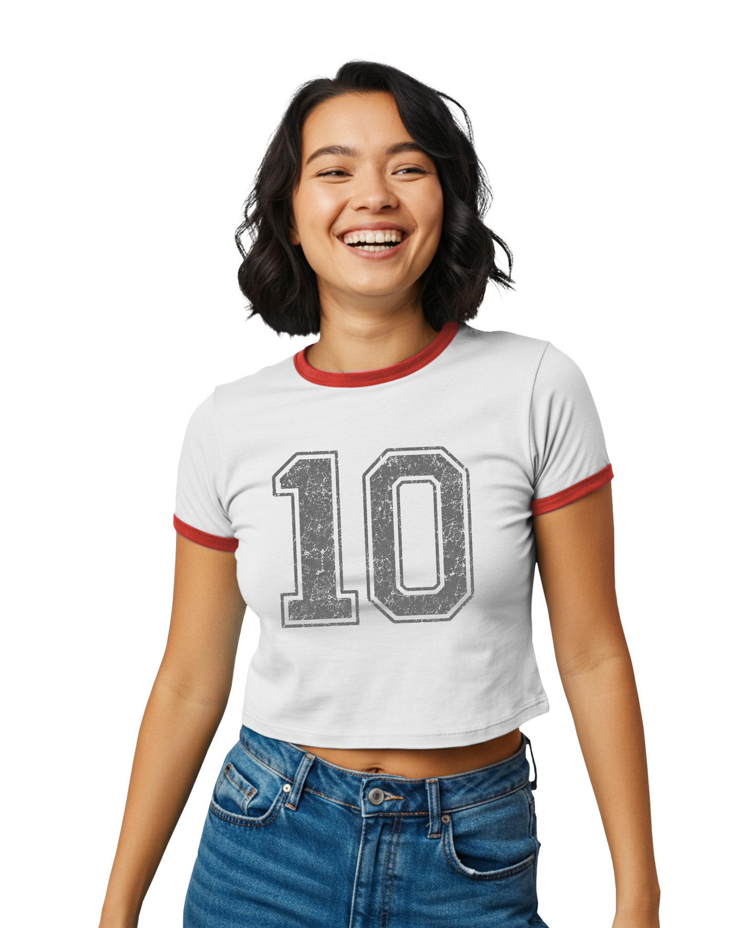 Vintage Varsity Number Ringer Baby Tee