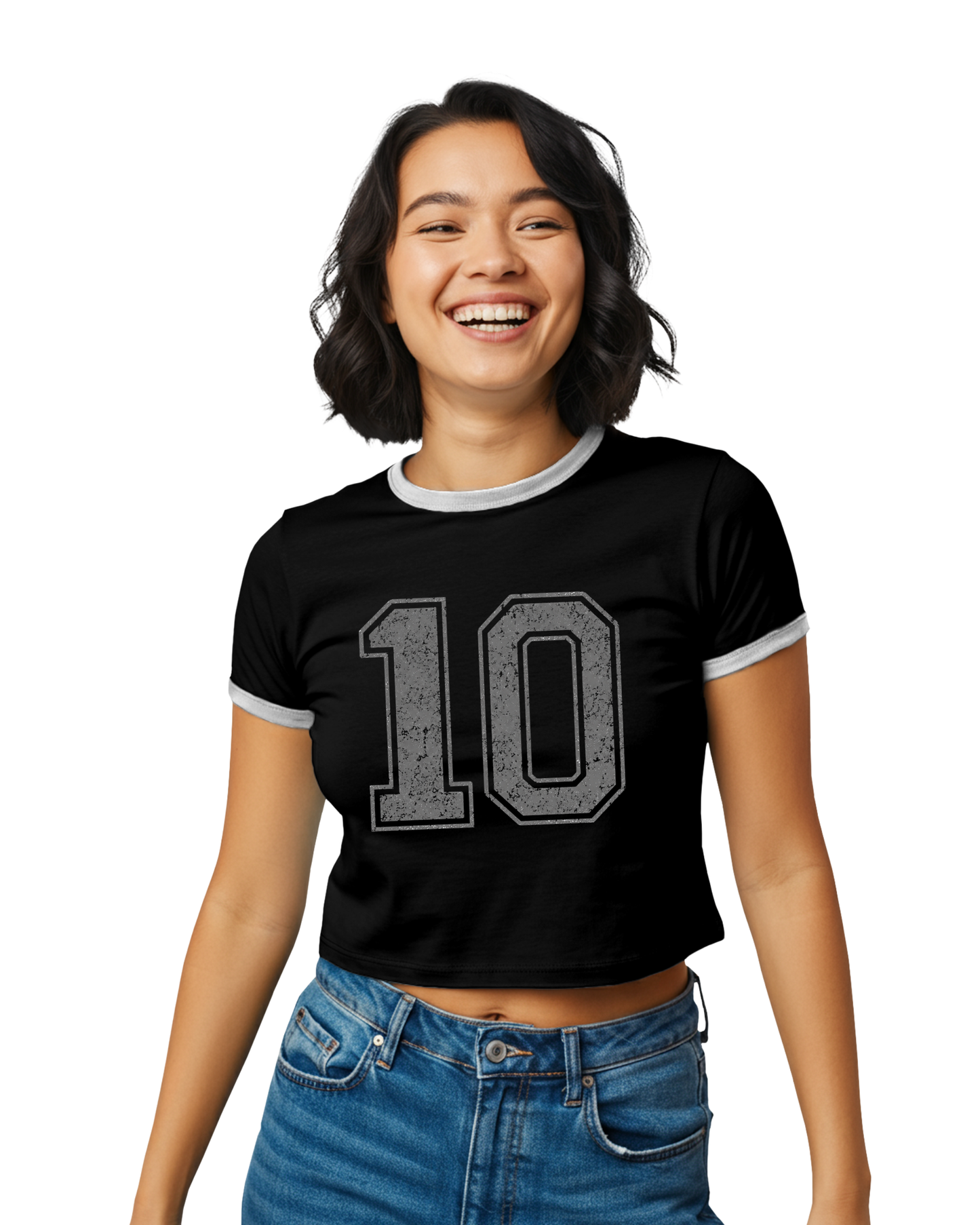Vintage Varsity Number Ringer Baby Tee