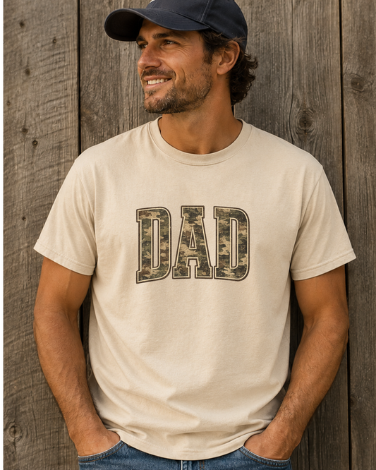 Vintage Camo DAD Graphic Tee