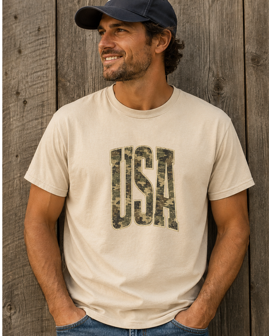 Vintage USA Camo Graphic Tee