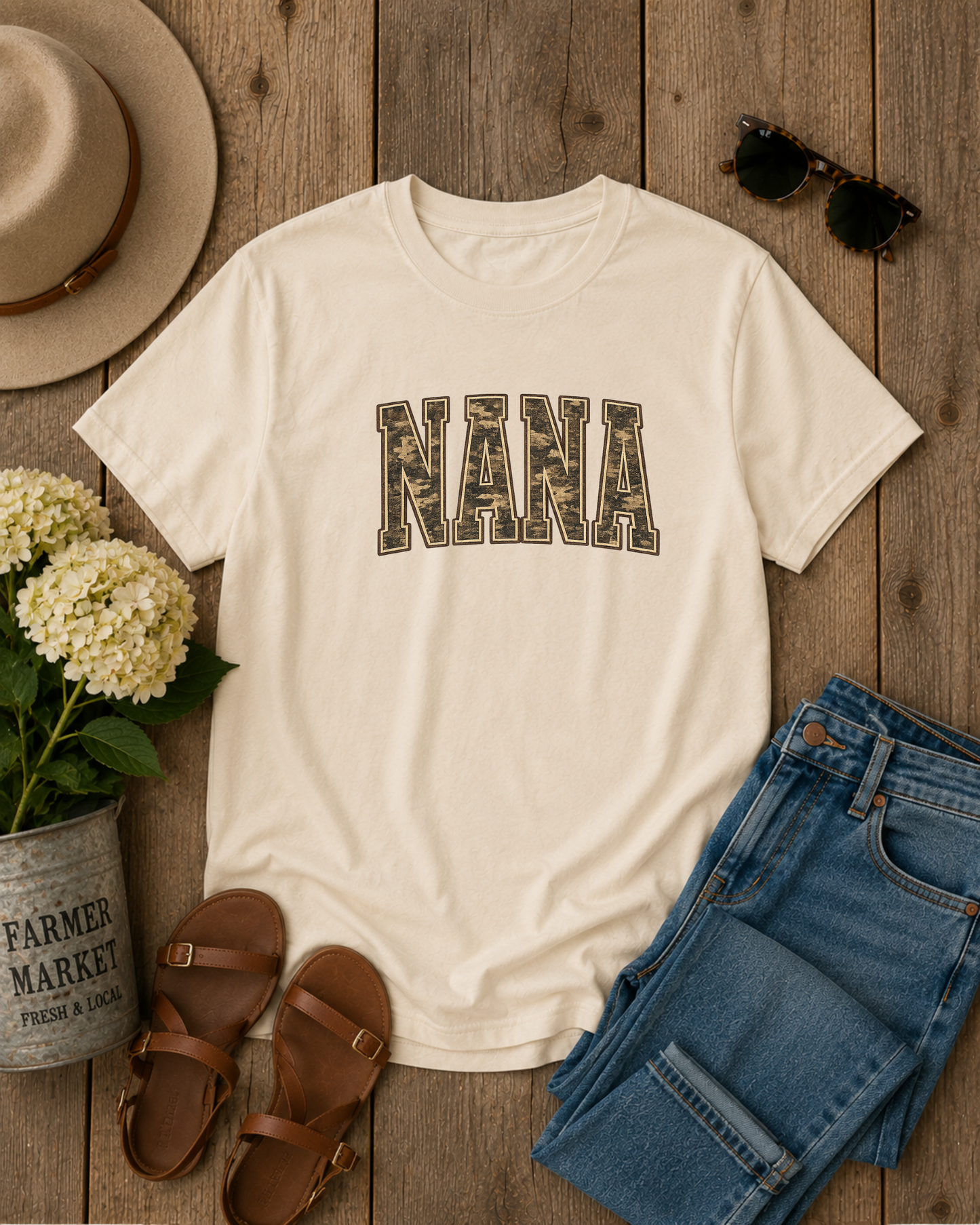 Vintage Nana Camo Graphic Tee