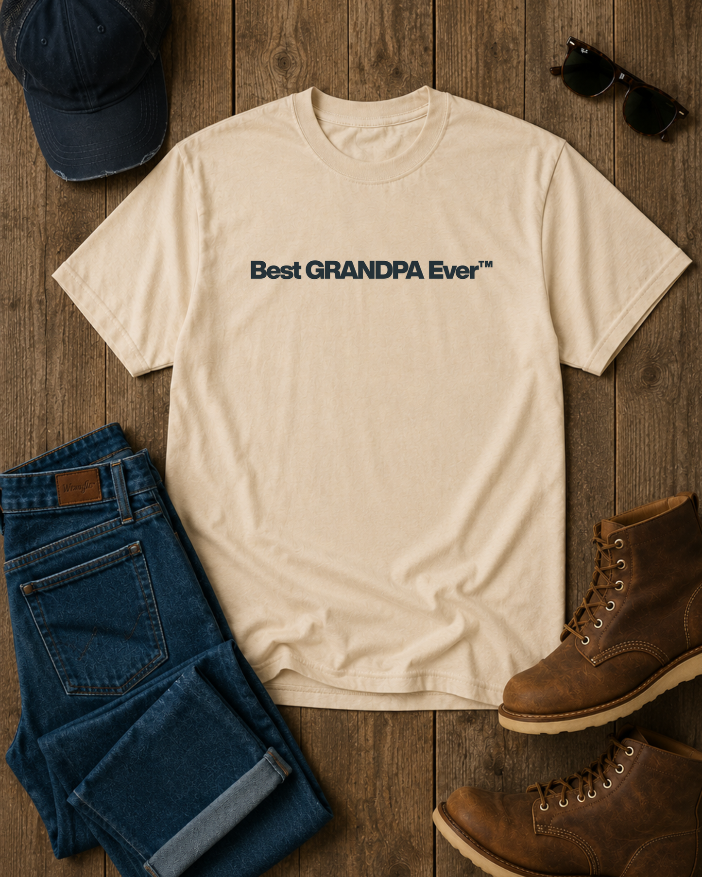 Best Grandpa Ever™ Shirt, Minimalist Grandpa Graphic Tee, Father’s Day Gift for Grandpa, Vintage Comfort Colors Shirt