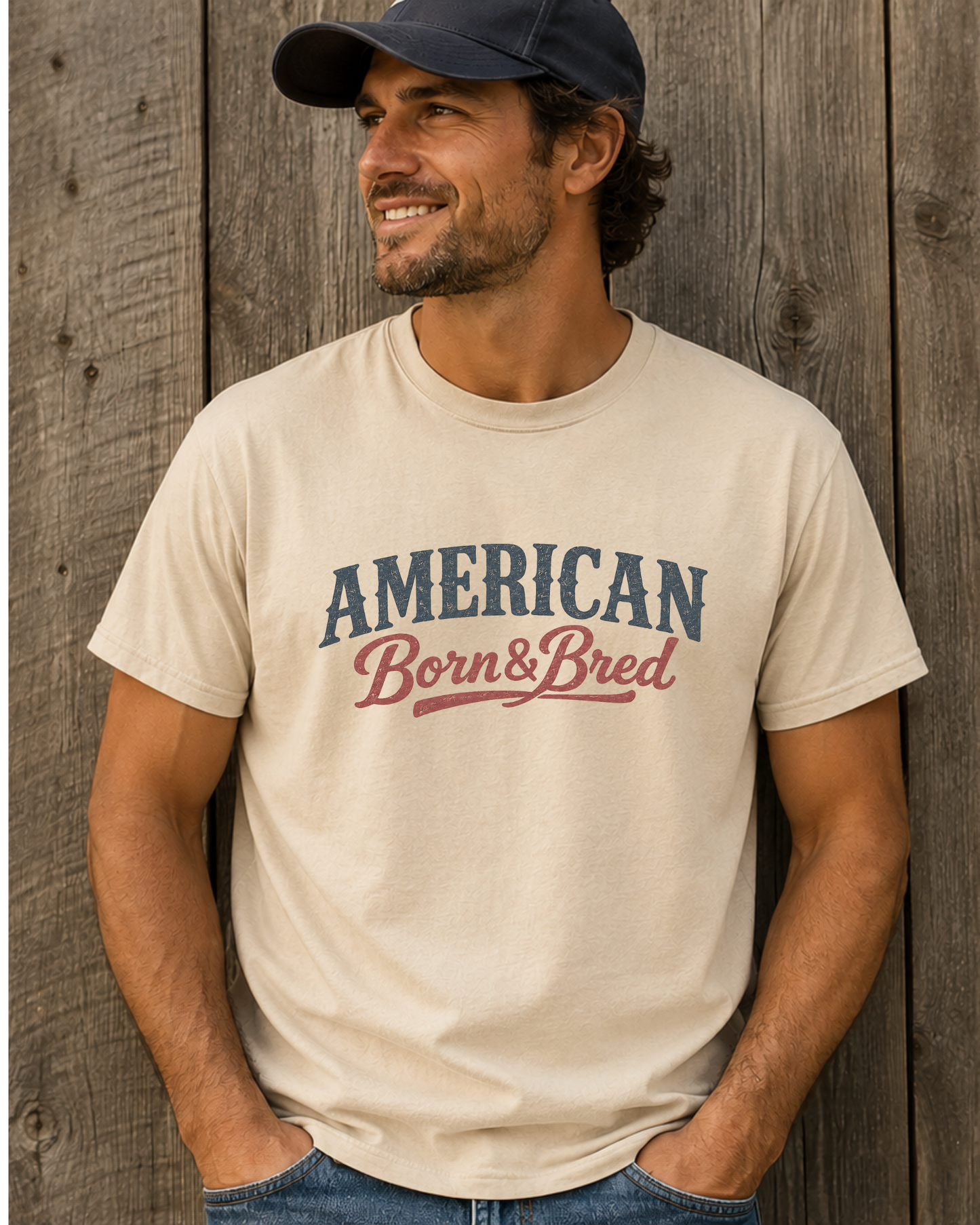 American Born & Bred Shirt, Patriotic Graphic Tee, Vintage Americana Shirt, Country Western Tee, USA Graphic Shirt