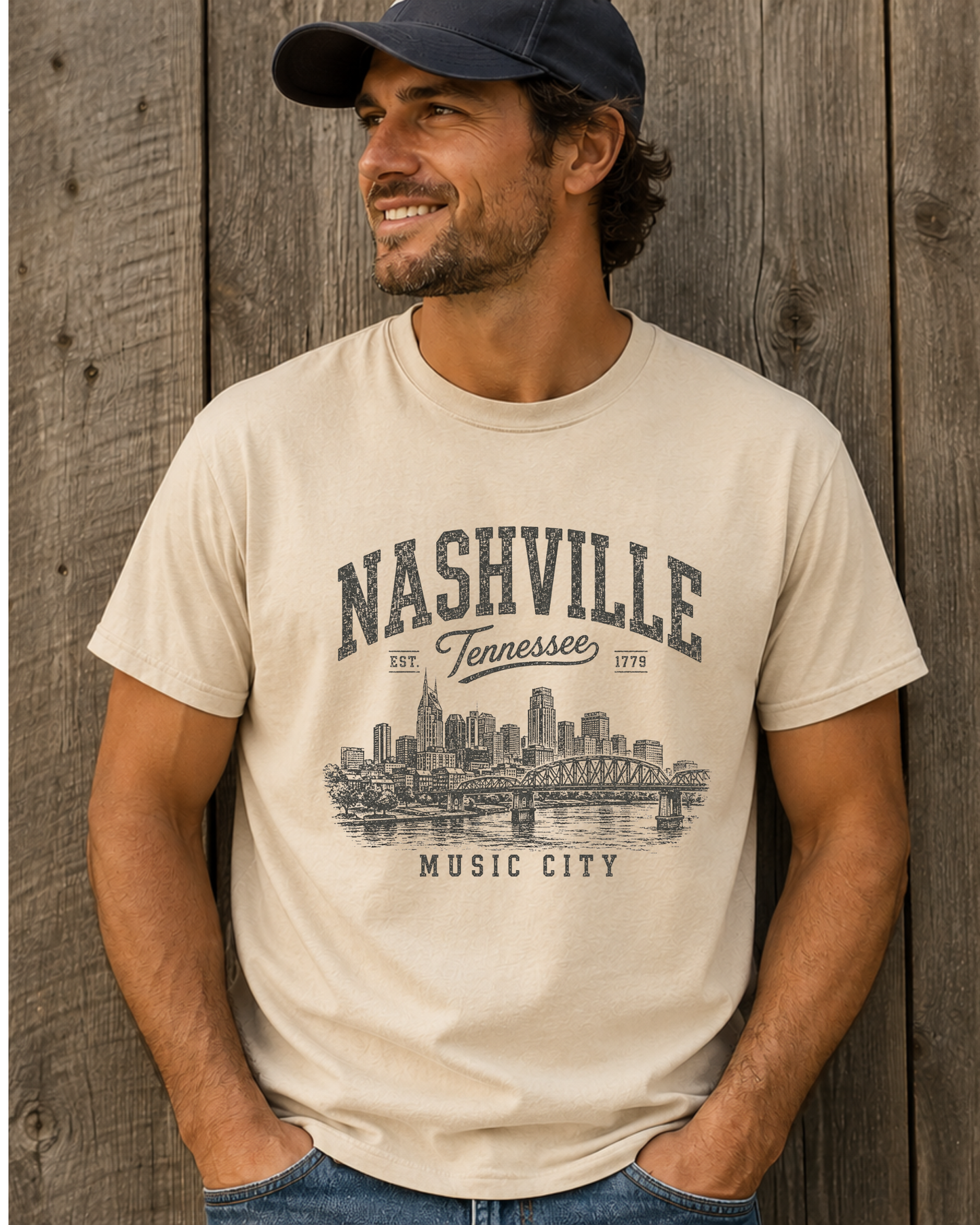 Nashville Tennessee Vintage Graphic T-Shirt | Music City Heritage Tee