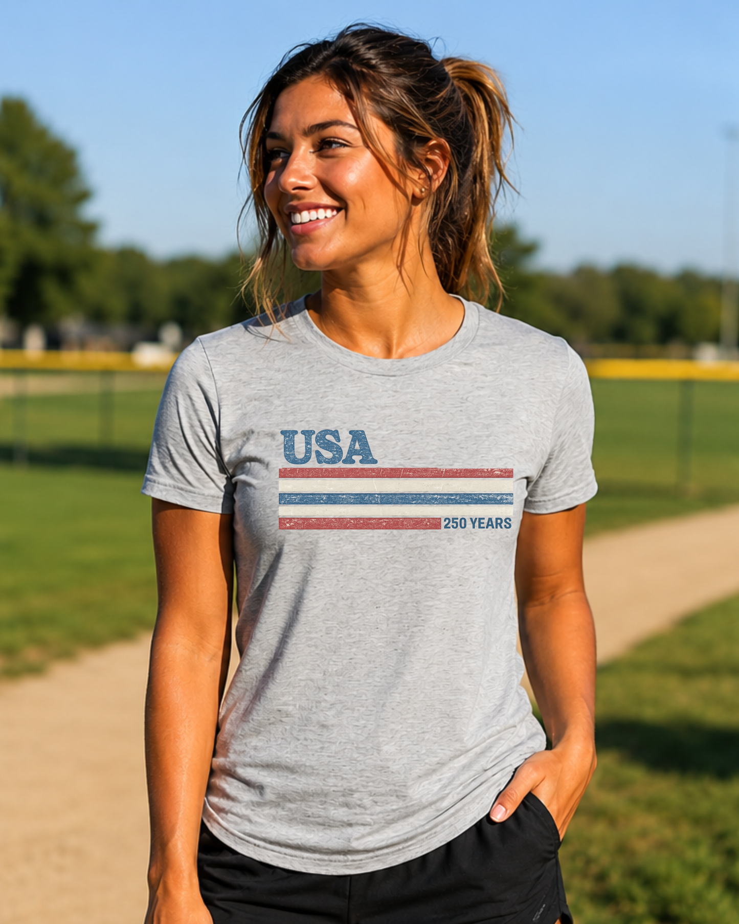 USA 250 Years Vintage Patriotic Tee