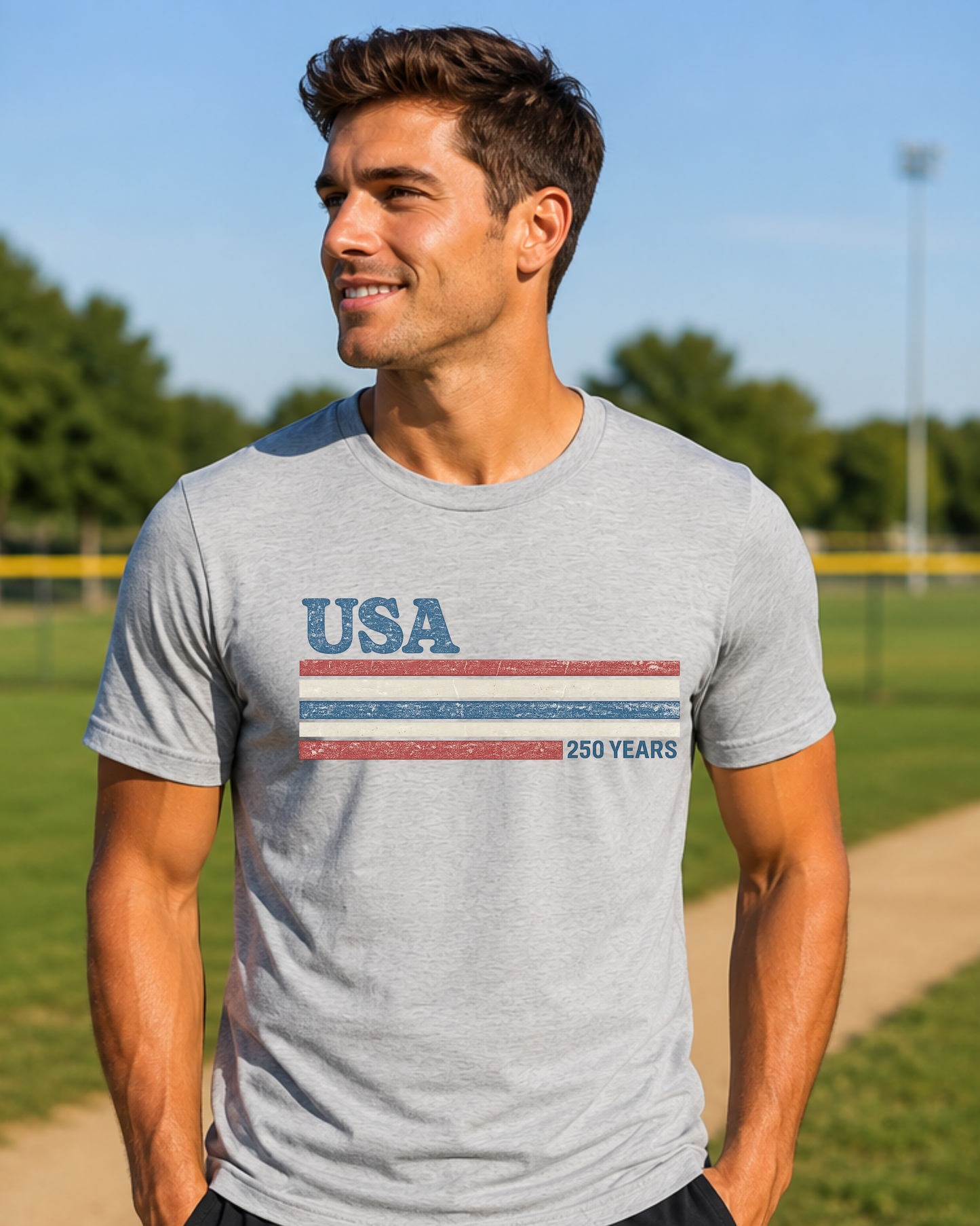 USA 250 Years Vintage Patriotic Tee