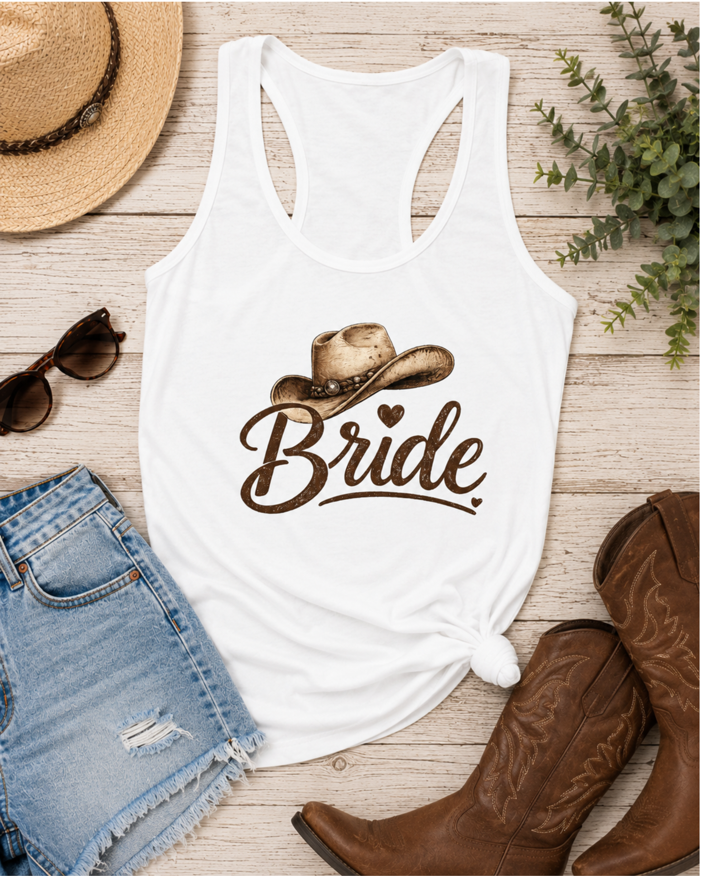 Western Bride Tank Top | Cowgirl Bride Shirt | Country Bachelorette Party Tank Top | Bridal Shower Tank Top