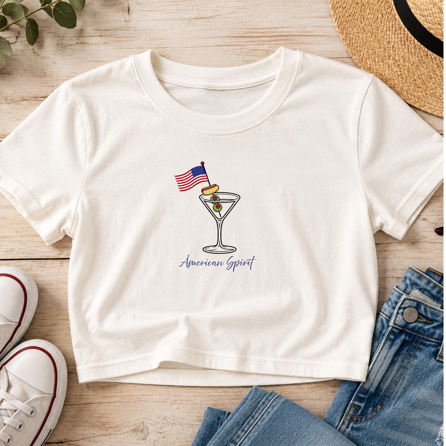 Wild Reed Apparel American Spirit Patriotic Graphic Tee | Americana Summer Shirt