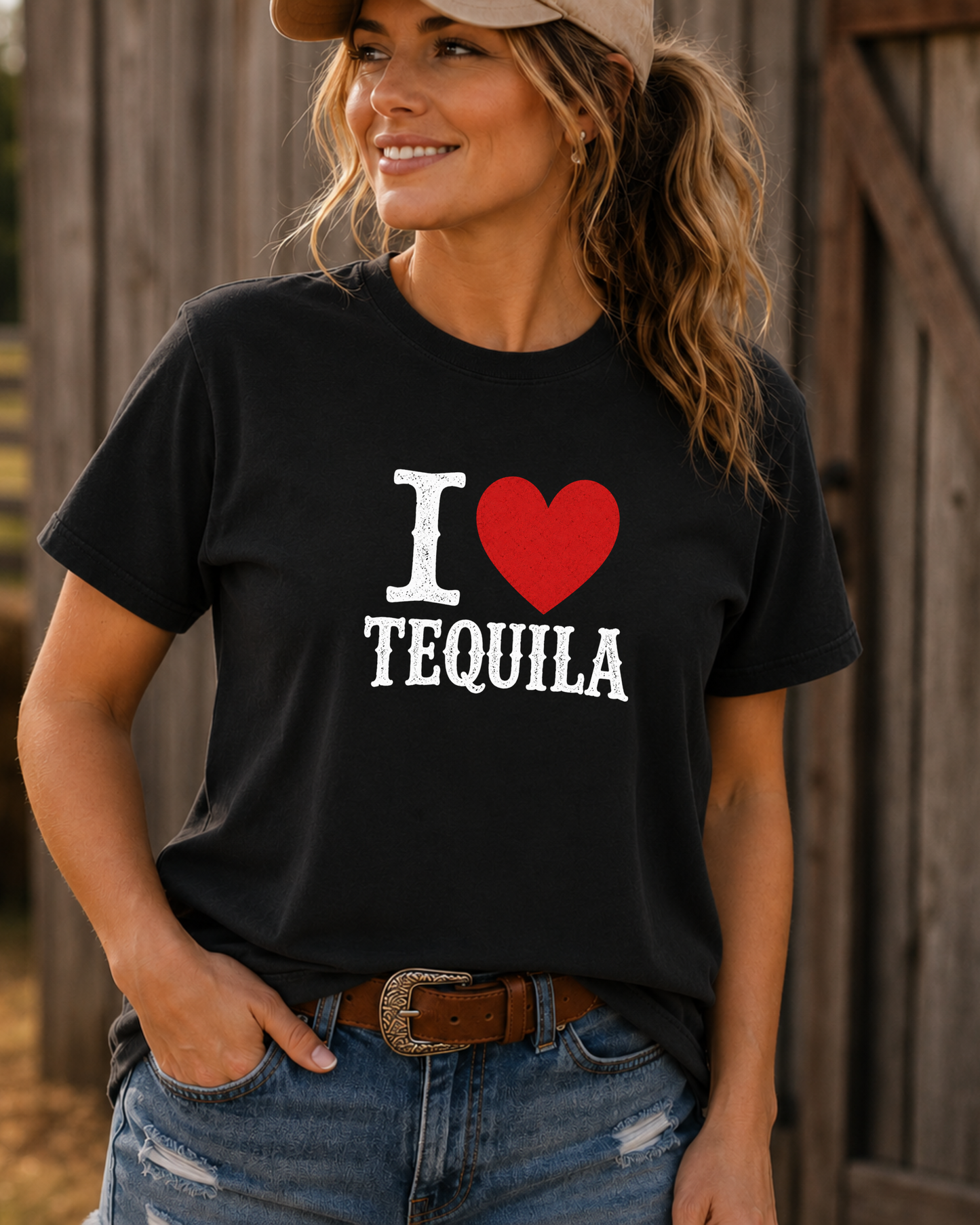I Heart Tequila Shirt | Funny Tequila Lover Tee | Country Western Drinking Shirt