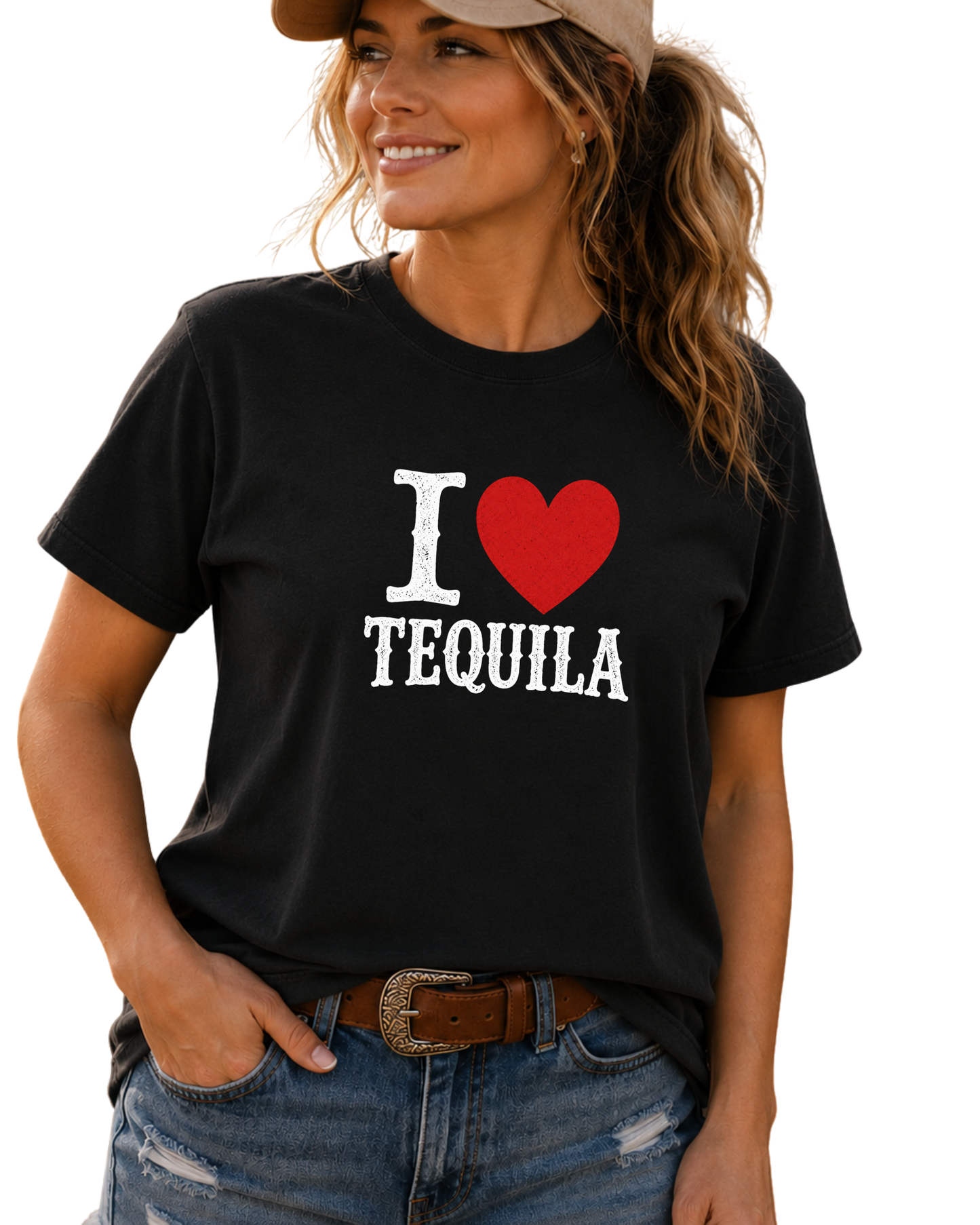 I Heart Tequila Shirt | Funny Tequila Lover Tee | Country Western Drinking Shirt