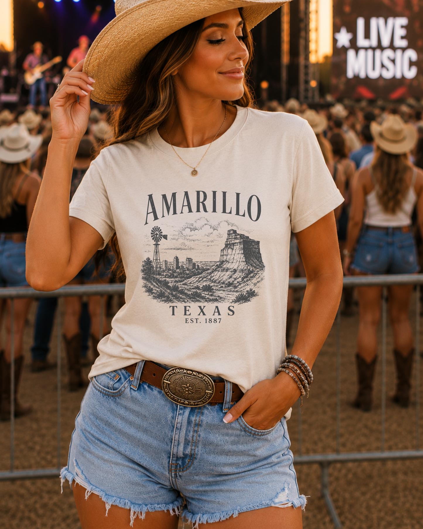 Amarillo Texas Vintage Palo Duro Canyon Graphic T-Shirt | Gildan 64000 Unisex Tee