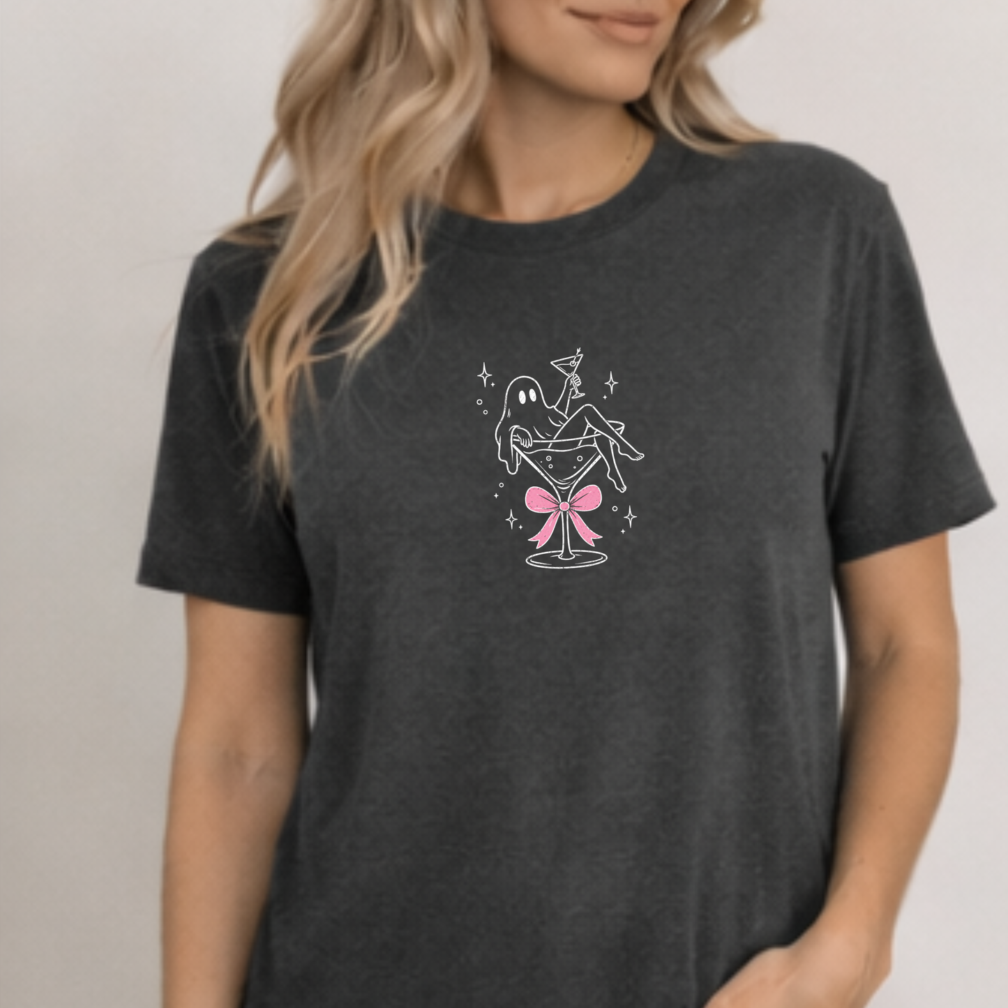 Martini Ghost T-Shirt – Cute Halloween Cocktail Graphic Tee