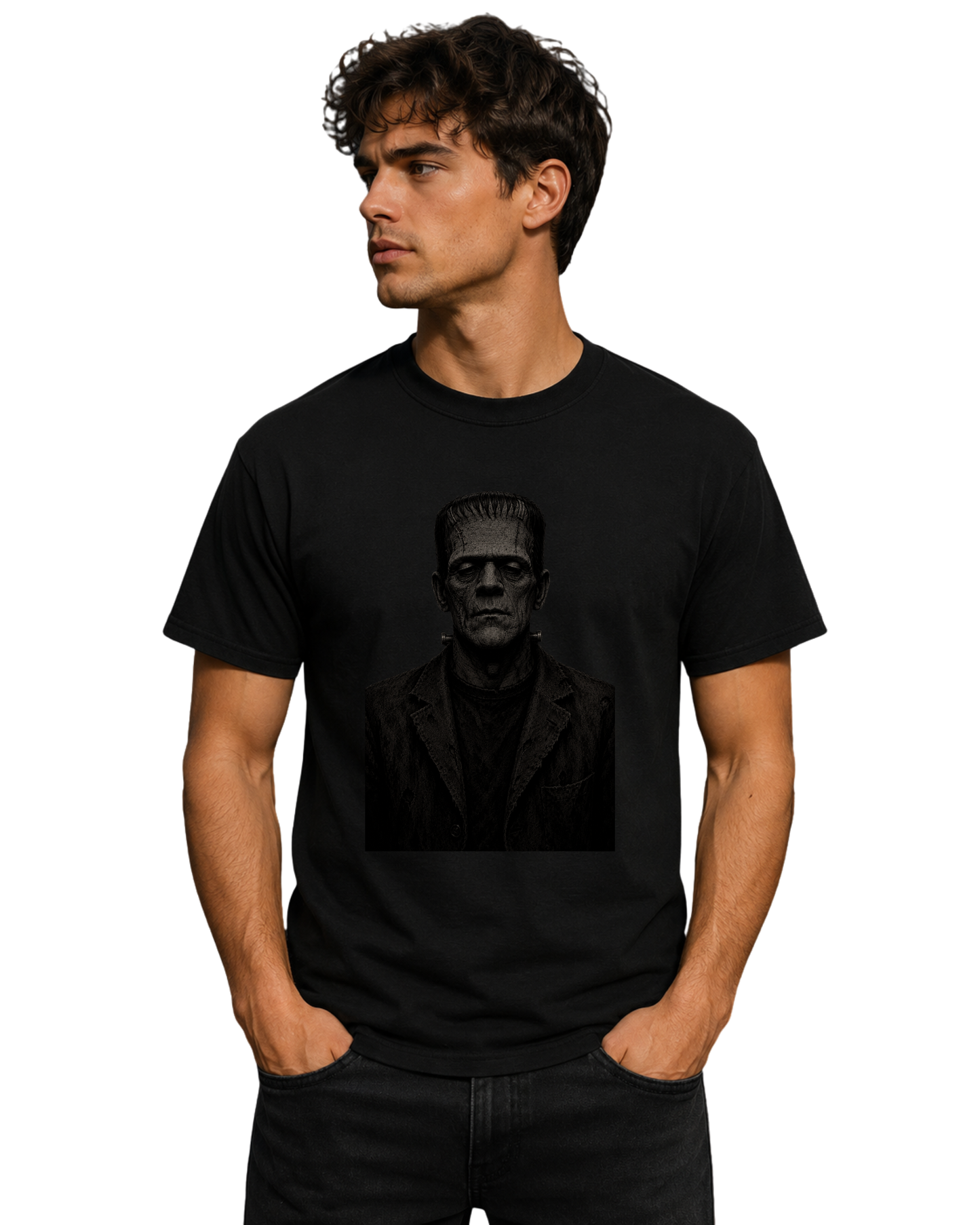 Frankenstein’s Monster Stealth Black-on-Black Graphic Tee
