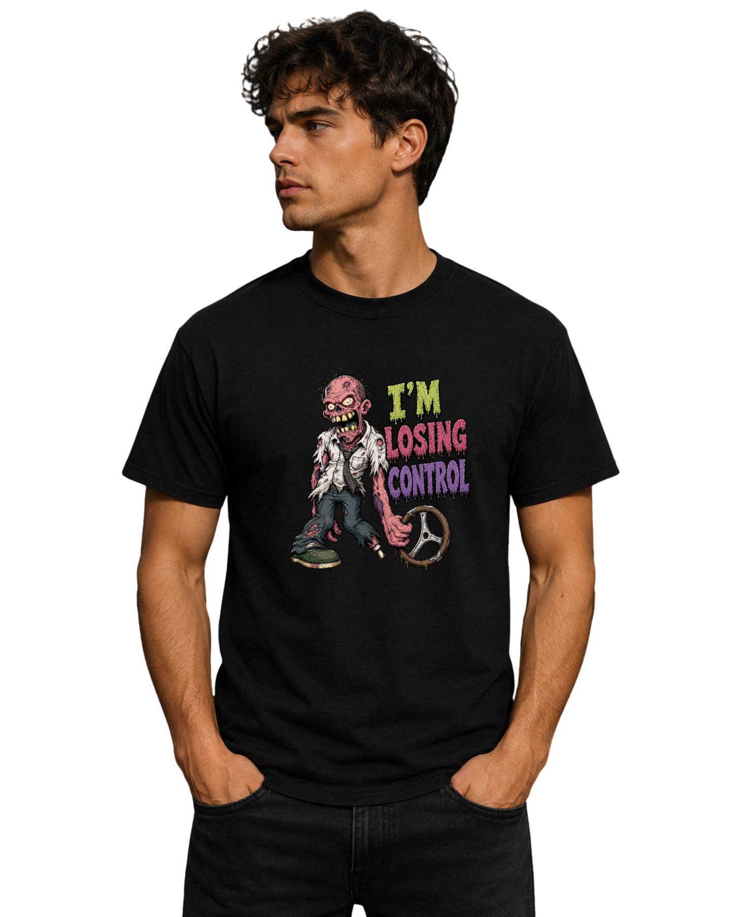 I’m Losing Control Funny Zombie Graphic Tee