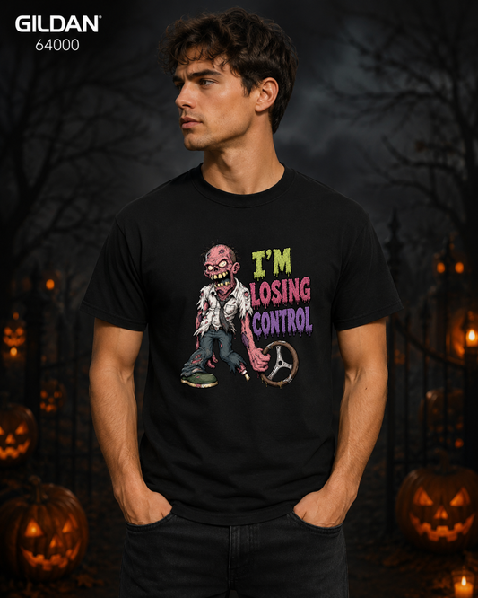 I’m Losing Control Funny Zombie Graphic Tee