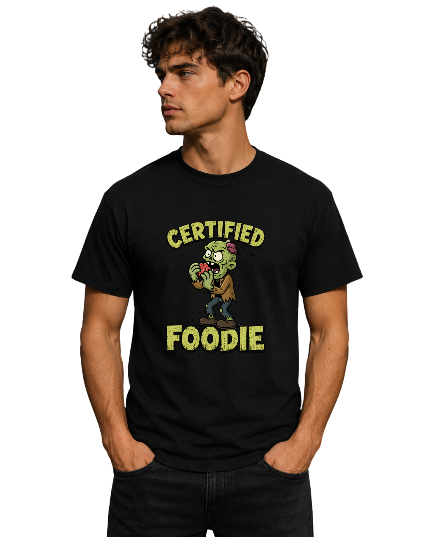 Certified Foodie Funny Zombie Graphic Tee
