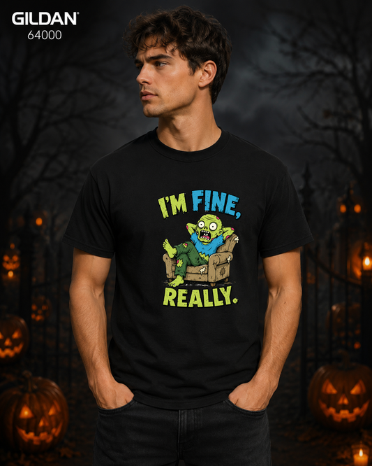 I’m Fine Really Funny Zombie Graphic Tee