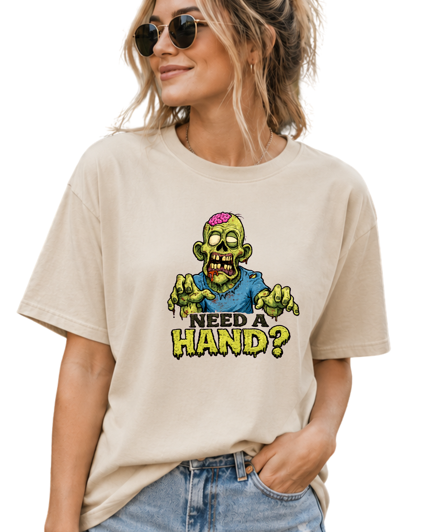 Need a Hand? Funny Zombie Graphic Tee