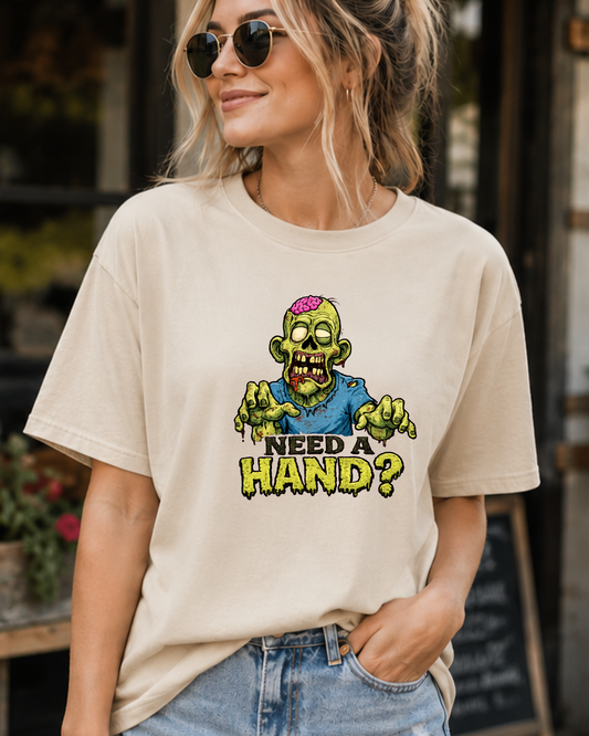 Need a Hand? Funny Zombie Graphic Tee