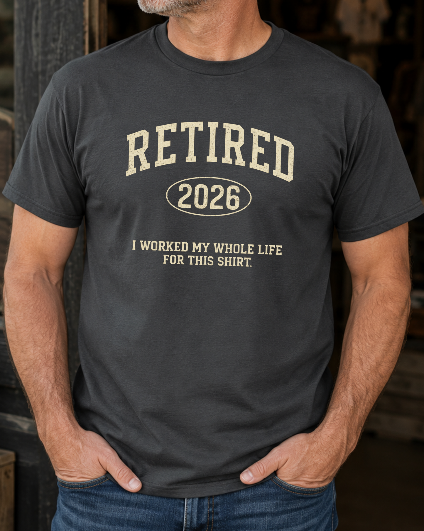 Retired Year Shirt, Personalized Retirement Gift, Funny Retirement Shirt, I Worked My Whole Life for This Shirt, Custom Year Tee
