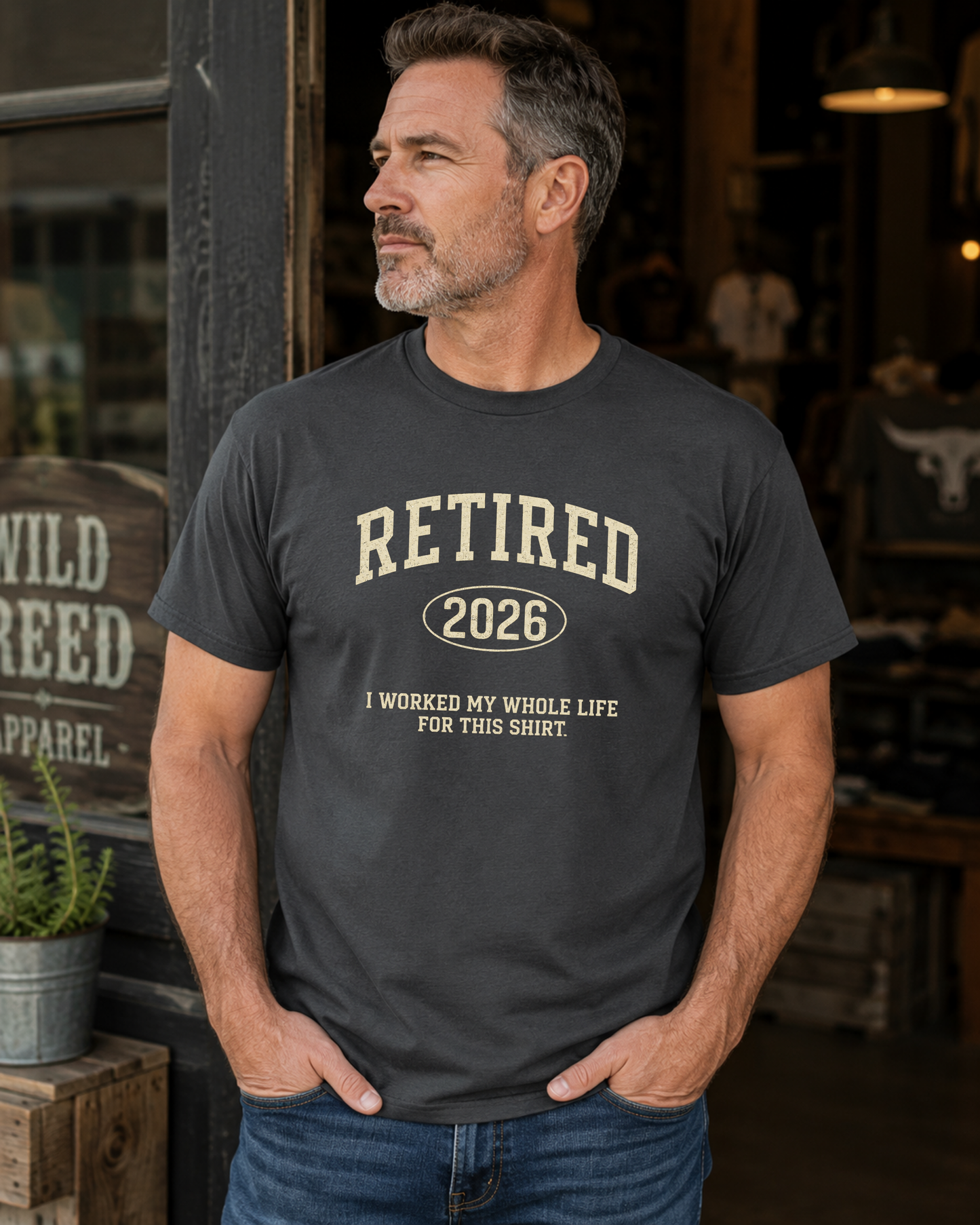 Retired Year Shirt, Personalized Retirement Gift, Funny Retirement Shirt, I Worked My Whole Life for This Shirt, Custom Year Tee