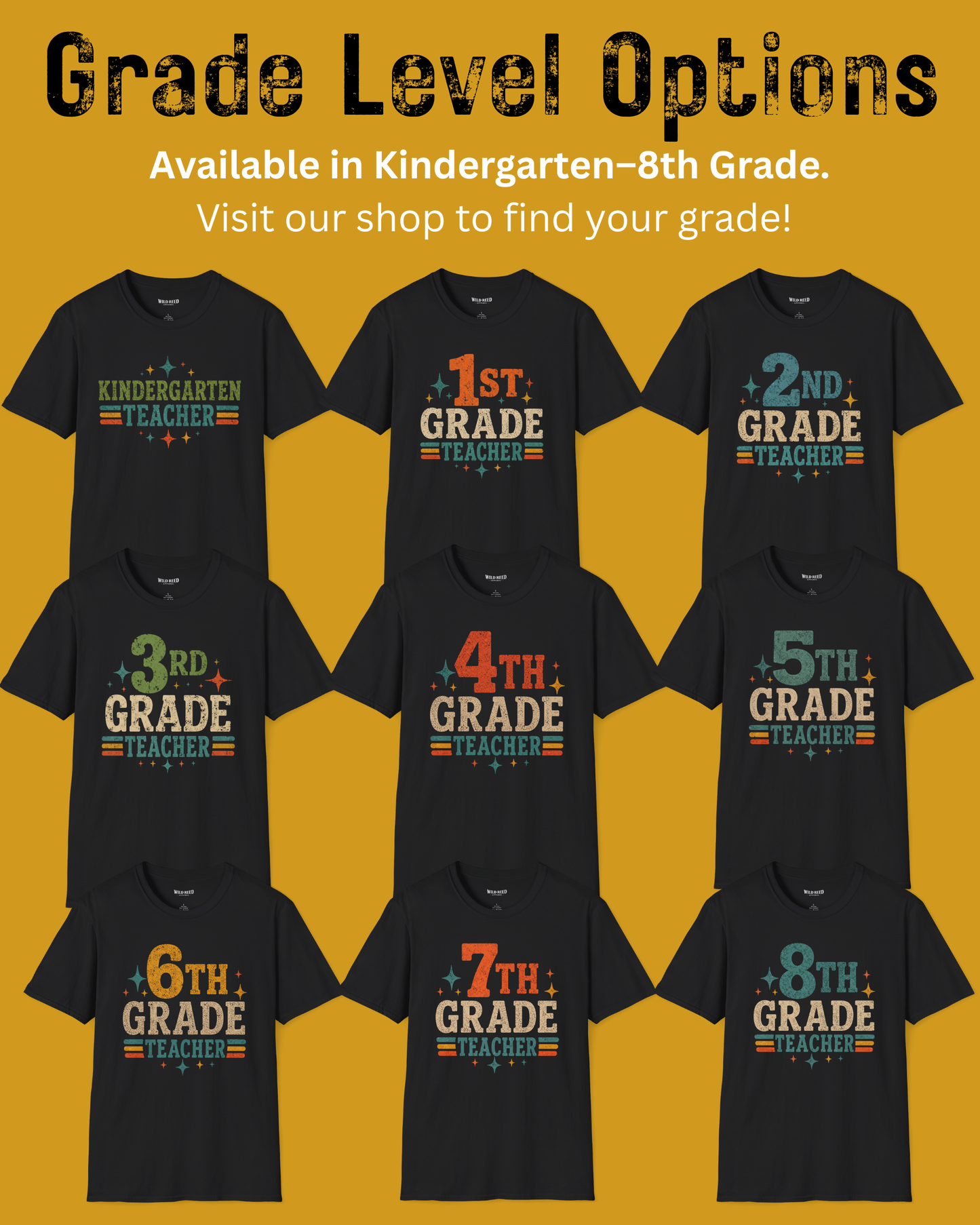 3rd Grade Teacher Shirt | Back to School Teacher Tee | Retro Grade Level Graphic T-Shirt