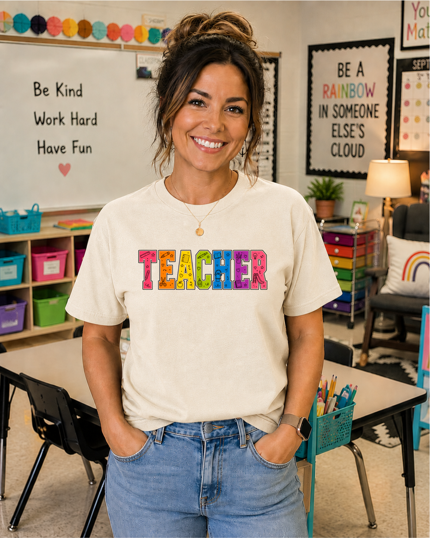 Teacher Shirt | Colorful Teacher Tee | Back to School Graphic T-Shirt